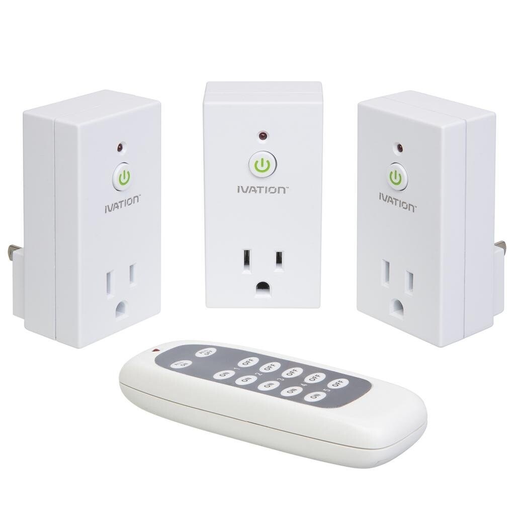 Monoprice 3-Pack Indoor Remote Controlled Power Socket Outlet