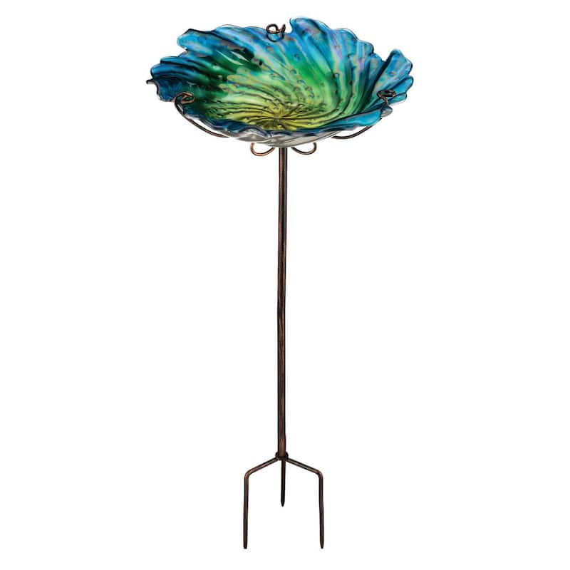 Birdbath/Feeder Stake - Blue