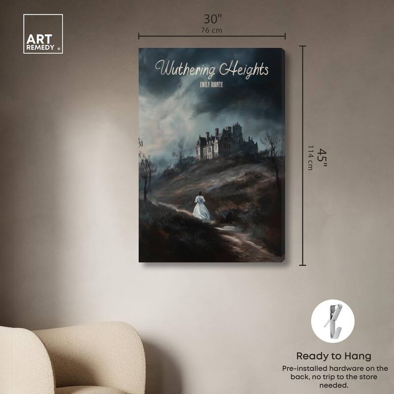 Wuthering Heights Cover Canvas by Art Remedy, Gallery Wrapped