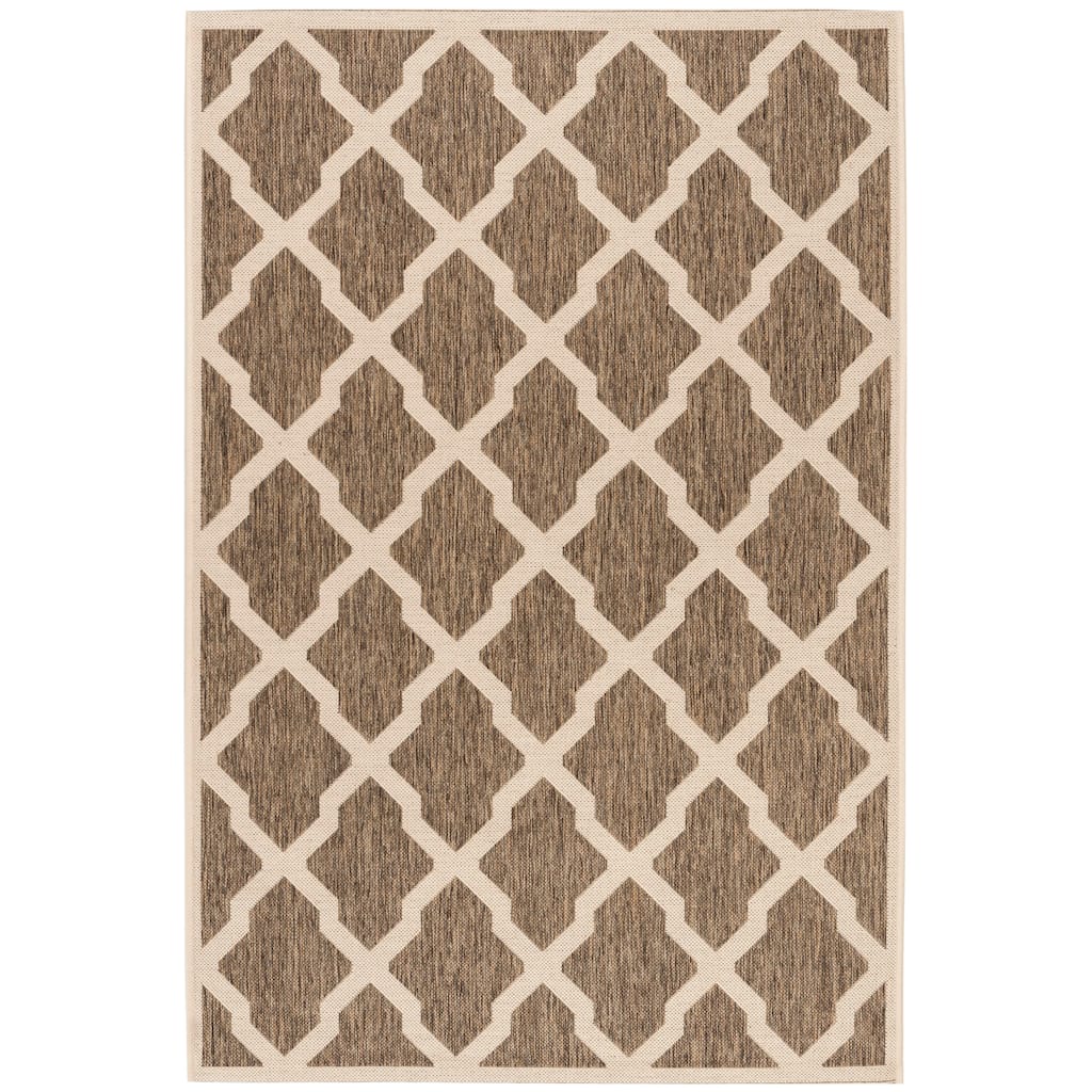 SAFAVIEH Beach House Minda Indoor/ Outdoor Waterproof Patio Backyard Rug - Beige/Cream - 5'3" x 7'6"