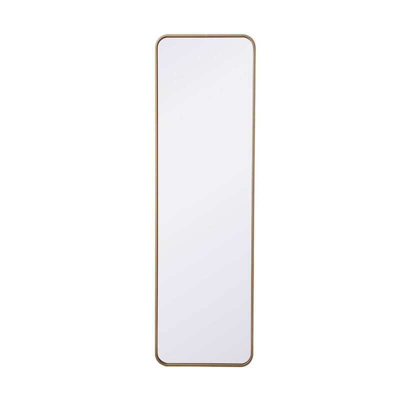 Ezra Soft Corner Metal Rectangular Mirror - 18" x 60" - Bronze/Gold