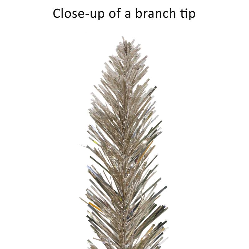 Puleo International 4 ft. Pre-Lit Rose Gold Artificial Tree in Burlap Sac