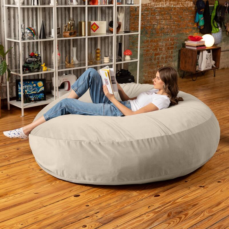 Jaxx Cocoon 6 Ft Giant Bean Bag Sofa and Lounger for Adults, Lush Velvet