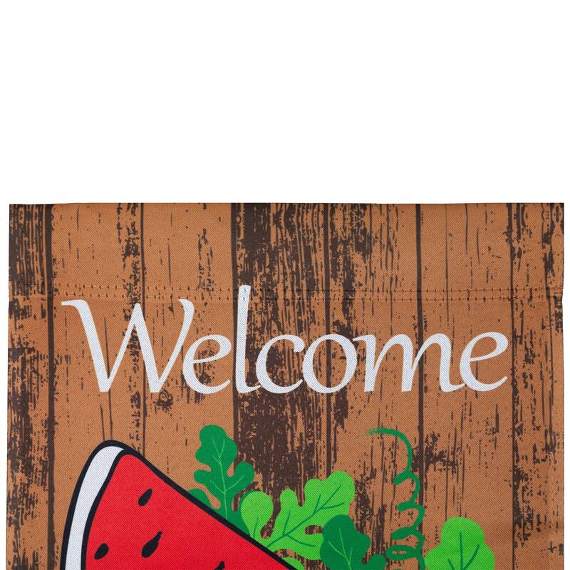Welcome Watermelon Slice Spring Outdoor Garden Flag 12.5" x 18"