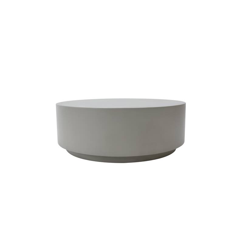 Elementi Home Rome 40" Round Concrete Coffee Table
