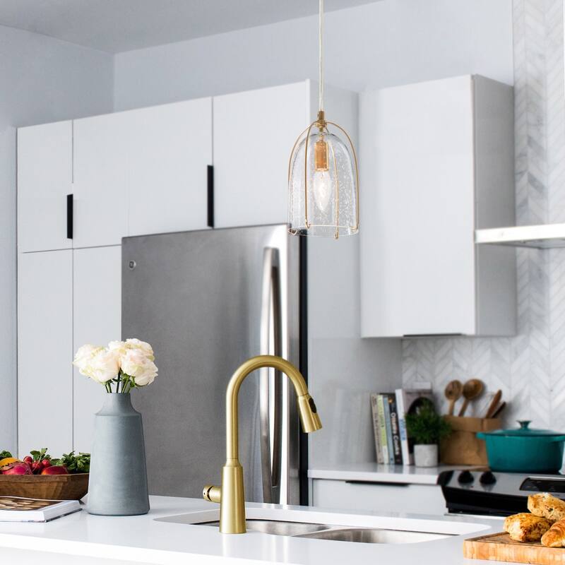 Modern Tulip Glass Island Pendant Light Linear Cluster Chandelier for Dining Room, Entryway