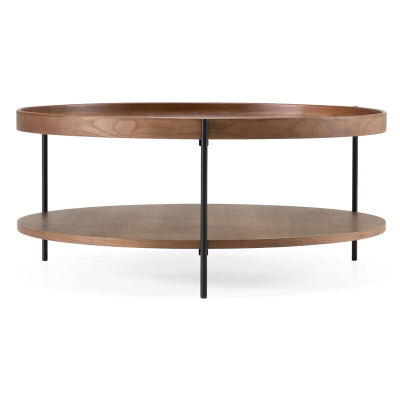 Modrest Savoy Modern Walnut Large Coffee Table