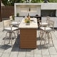 preview thumbnail 8 of 44, Outdoor Aluminum Swivel Patio Bar Stools with Sunbrella Fabric Cushion