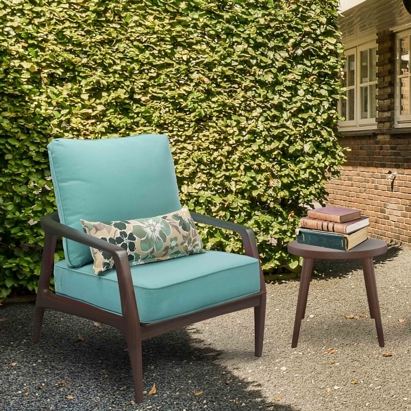 Haven Way Universal Outdoor Deep Seat Loveseat Cushion Set - 46x26 - Medium Blue