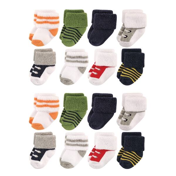 slide 1 of 1, Luvable Friends Baby Cotton Rich Terry Socks 16-Pack, Athletic 0-6 Months - Athletic