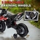 preview thumbnail 7 of 18, Electric Motorcycle for Kids with Training Wheels Red