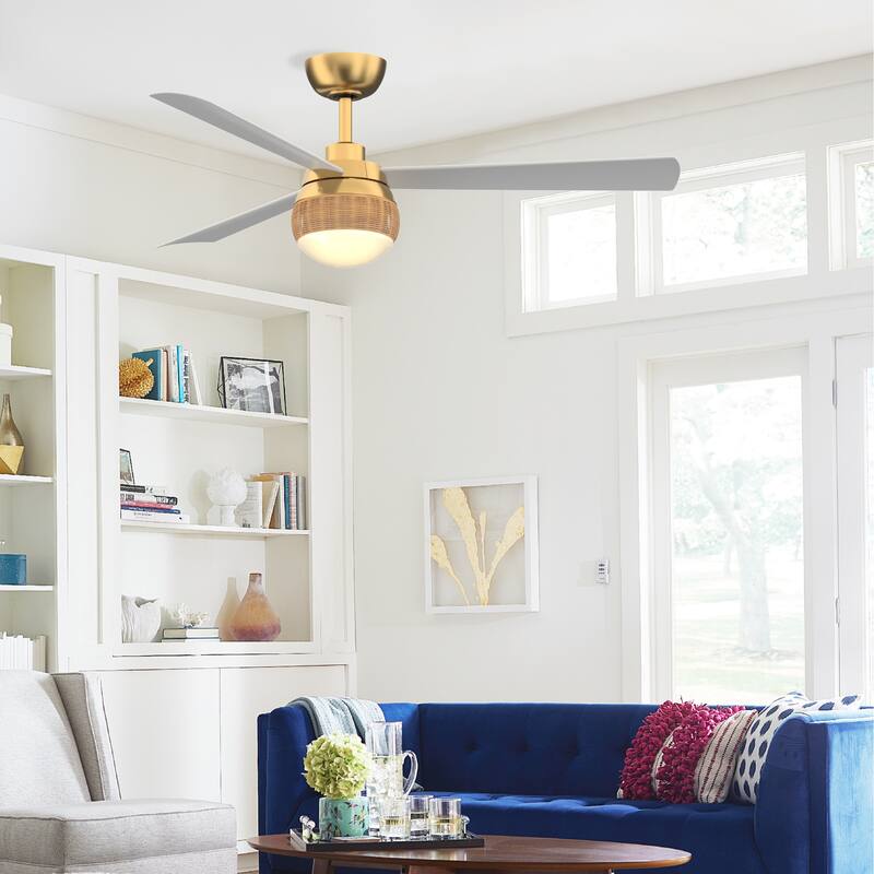 Paget 52 inch Indoor/Outdoor Smart Ceiling Fan with LED Light Kit and Remote