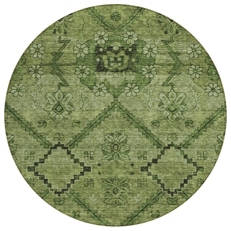HomeRoots Floral Transitional Rectangle Outdoor Rug