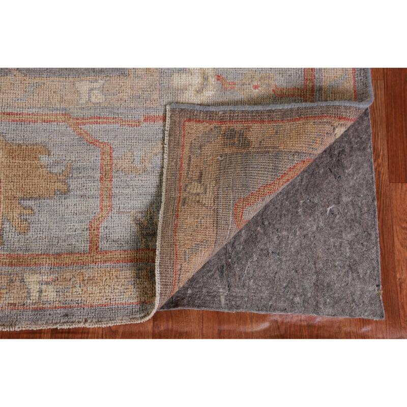 Hand Knotted Oriental 100% Wool Carpet Transitional All-Over Greys & Charcoal Oushak Area Rug - 9' 9'' X 8' 0''