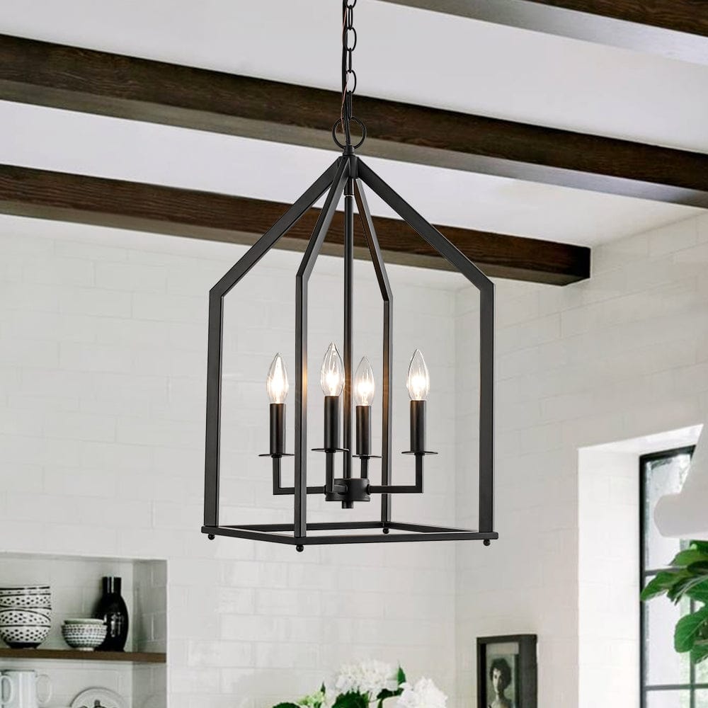 Minimalist Vintage Candle Open Lantern Pendant Light