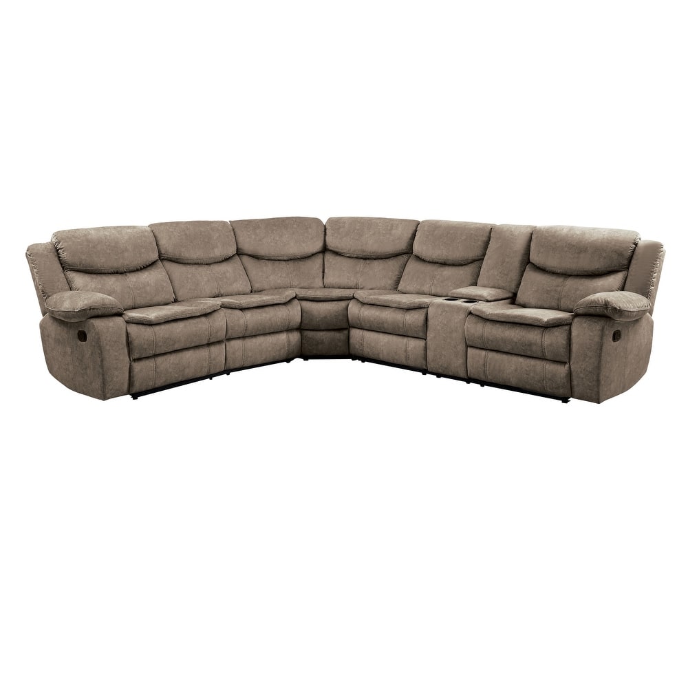 Ember Reclining Sectional Sofa with Console