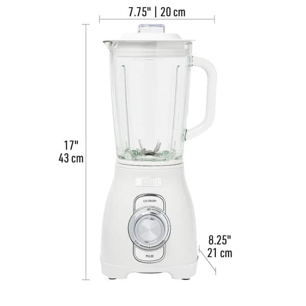 dimension image slide 1 of 4, HADEN 5-Speed Power Blender with 1.75 Liter Glass Jug and Metal Housing