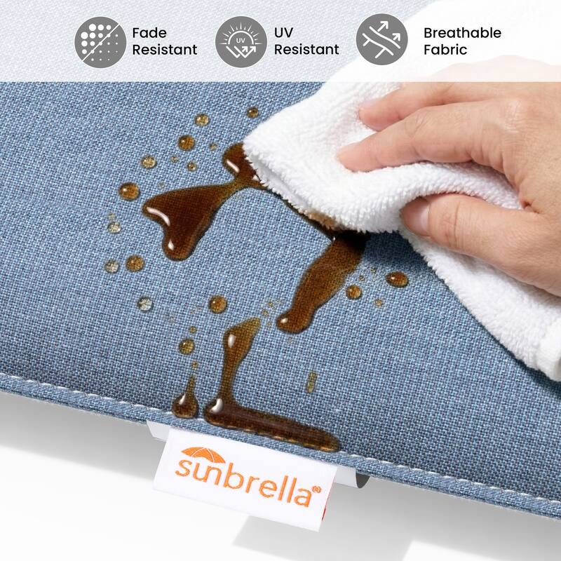 Outdoor Patio Cast Aluminum Swivel Bar Stools with Sunbrella Cushion