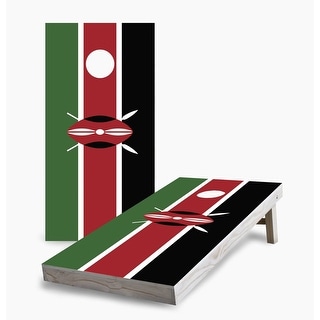 Kenyan Flag Cornhole Game (Choose Wraps or Boards)