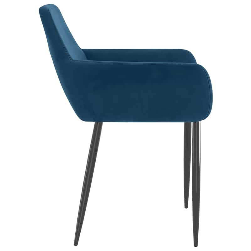 vidaXL Dining Chairs Upholstered Chair with Metal Legs for Living Room Velvet - 22" x 22" x 30.7"