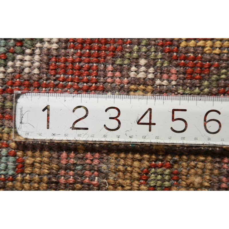 Geometric Heriz Serapi Oriental Area Rug Handmade Red Wool Carpet - 8'10" x 11'10"