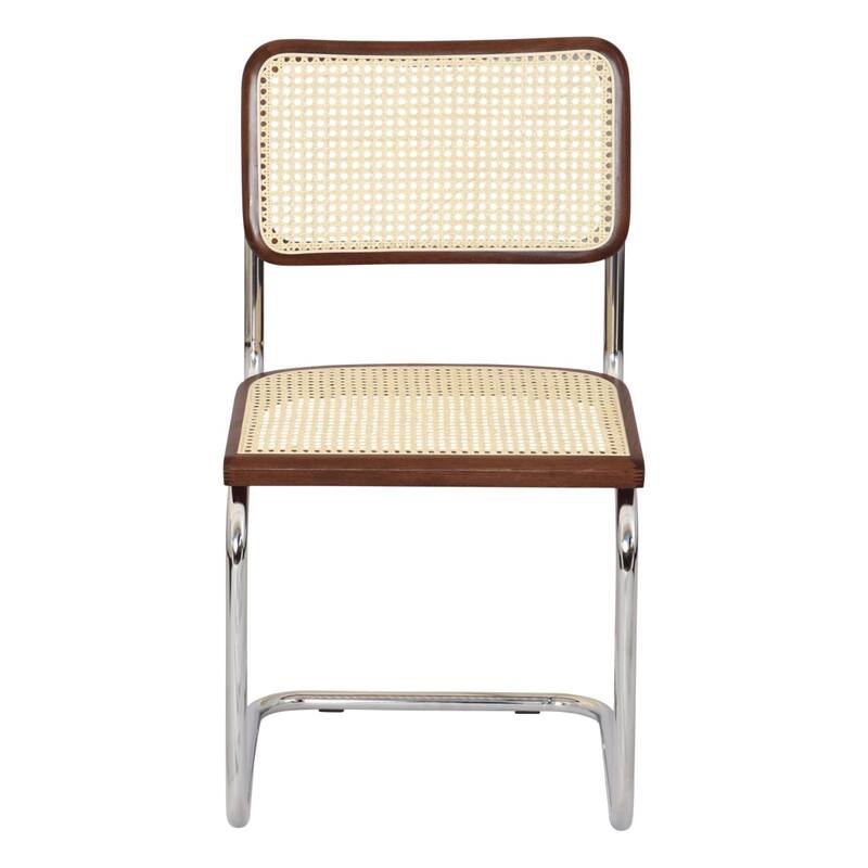 Breuer Chair Company Marcel Breuer Cesca Cane Cantilever Side Chair w/ Chrome Steel Frame (Various Wood & Cane Colors)