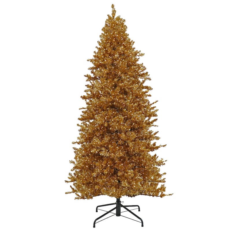 National Tree Company 9 ft. Pre-Lit Christmas True Gold Metallic Tree - 9 Foot