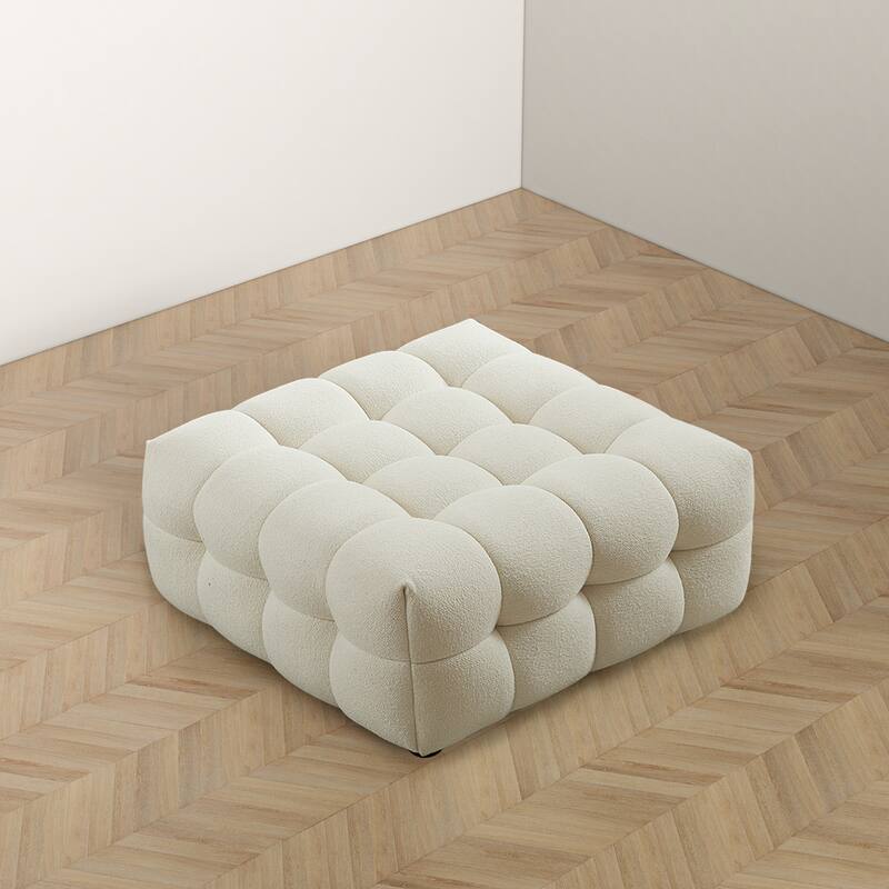Magic Luxury Mid Century Modern Boucle Ottoman