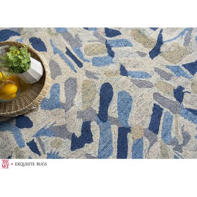 The Met X Exquisite Rugs Botanica Navy/Ivory/Multi Area Rug