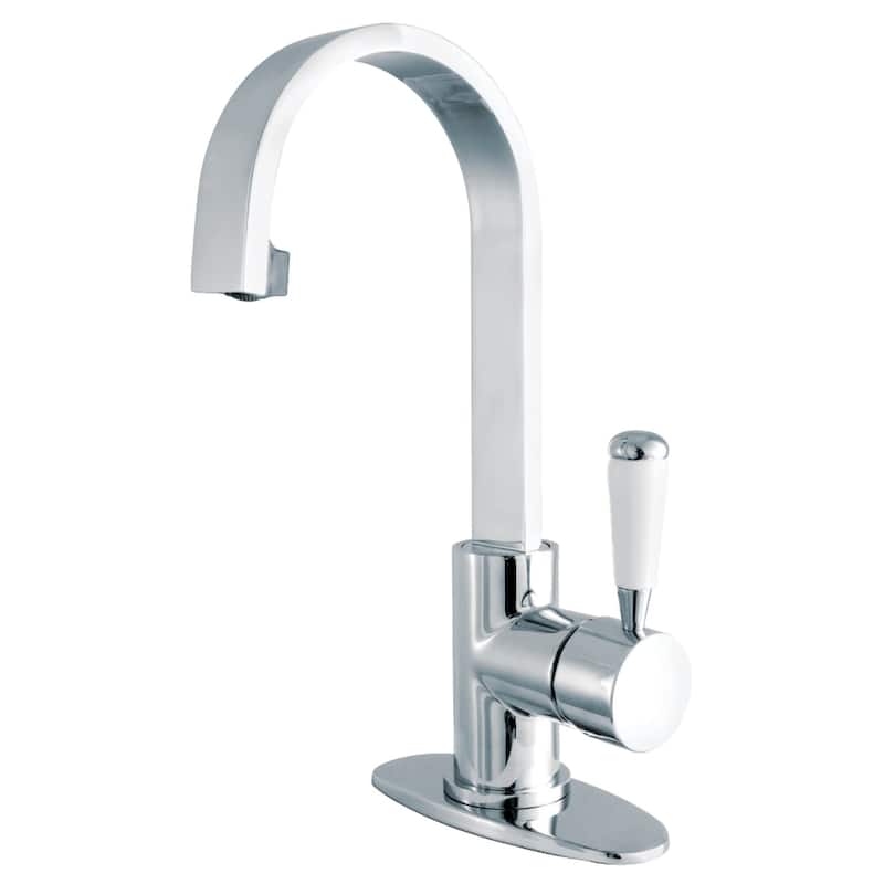 Kingston Brass Paris 1.2 GPM Single Hole Bathroom Faucet with Pop-Up - Polished Chrome