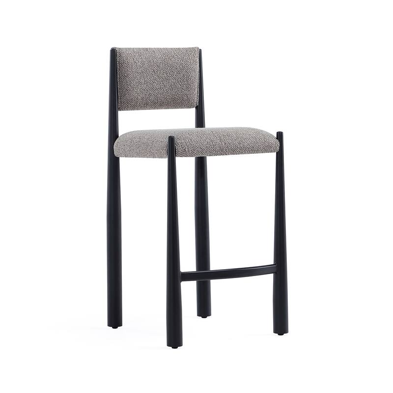 Manhattan Comfort Lennor Metal Boucle Counter Stool