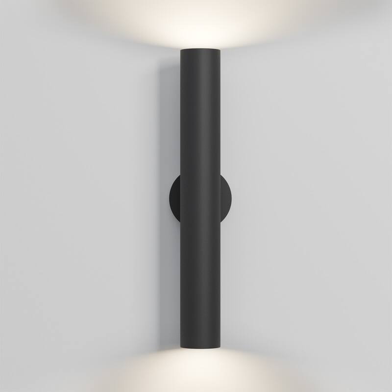 LamQee Modern Black Aluminum Cylinder LED Outdoor Wall Lights