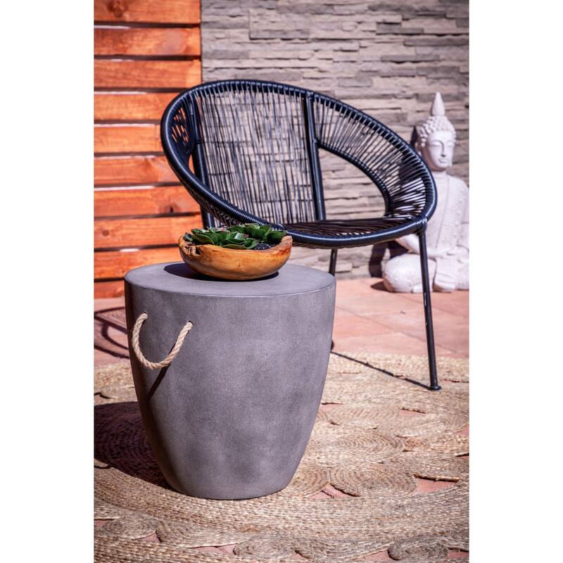 Plastic Rattan Outdoor Chair - Black or White- Roche River Decor
