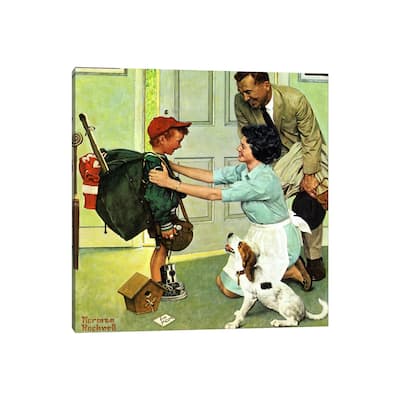 iCanvas "Home from Camp" by Norman Rockwell Canvas Print