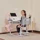 preview thumbnail 2 of 25, Ukuowu Height Adjustable Child's School Study Kids Desk and Chair Set with Tilt Desktop, LED Light, Storage Drawer, Book Stand