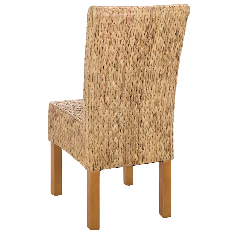 SAFAVIEH Clemensa Natural Dining Chair (Set of 2) - 18.1" x 22.8" x 39" - 18"W x 23"D x 39"H