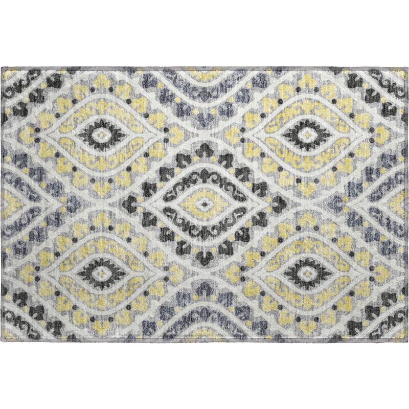 Premium Washable Super Soft Diamond Medallions Mayfield Rug