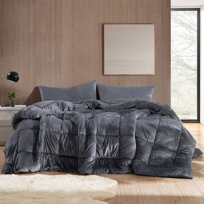 I'm Not a Baby, I Just Sleep Like One - Coma Inducer® Oversized Comforter - Gunmetal Navy - Full