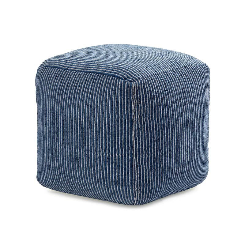 Jani 20-inch Ottoman Pouf - Handcrafted Handmade Ottoman for Seating, Footrest, Home Decor for Living Room, Bedroom