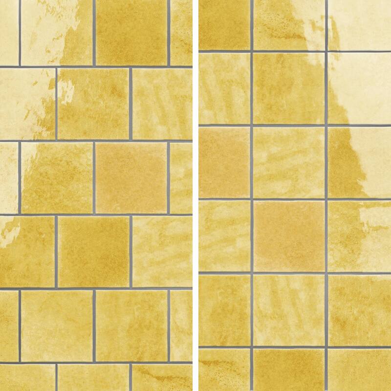 Merola Tile Menorca Lemon 4" x 4" Ceramic Wall Tile