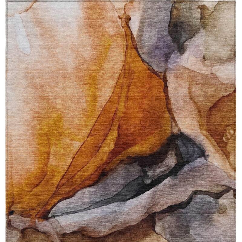 HomeRoots Abstract Transitional Rectangle Outdoor Rug