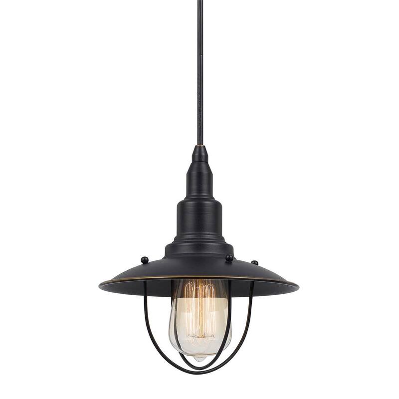 Modern Pendant Light 8 Inch Dark Bronze Metal - Stylish Ceiling Light Fixture - 9