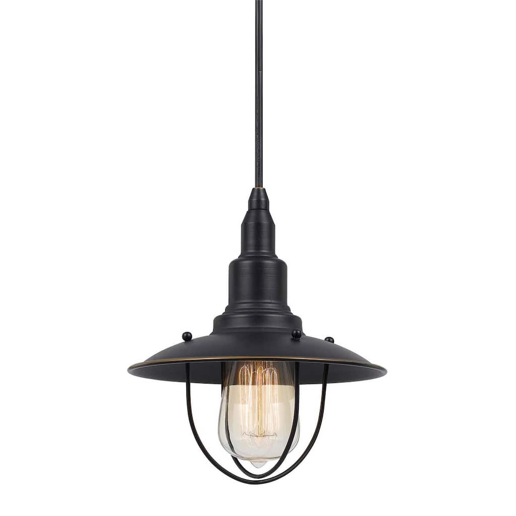 Modern Pendant Light 8 Inch Dark Bronze Metal - Stylish Ceiling Light Fixture - 9