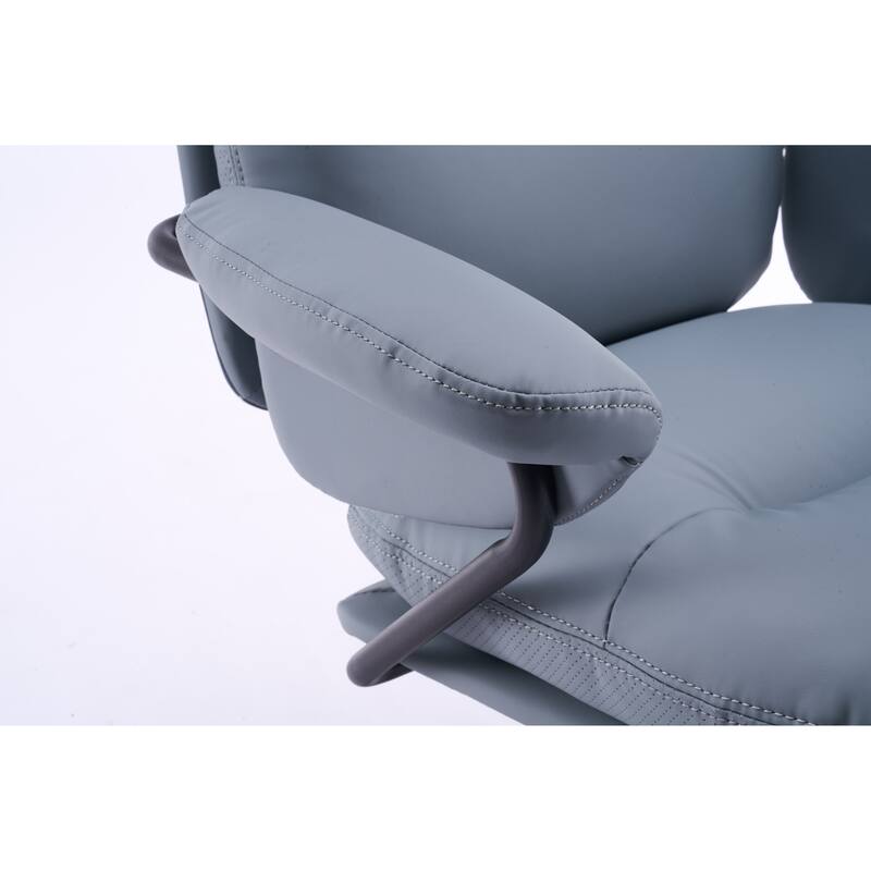 Modern Ergonomic Leather Office Chair with 360° Swivel, Adjustable Height, Reclining Backrest and Breathable Seat