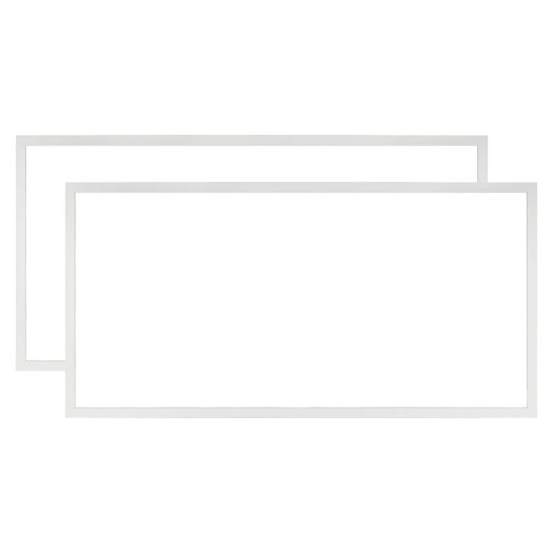 2 Pack LED Flat Panel Light, Surface Mount LED Drop Ceiling Light Fixture with Adjustable Color Temperature 3500K/4000K/5000K - 6000LM