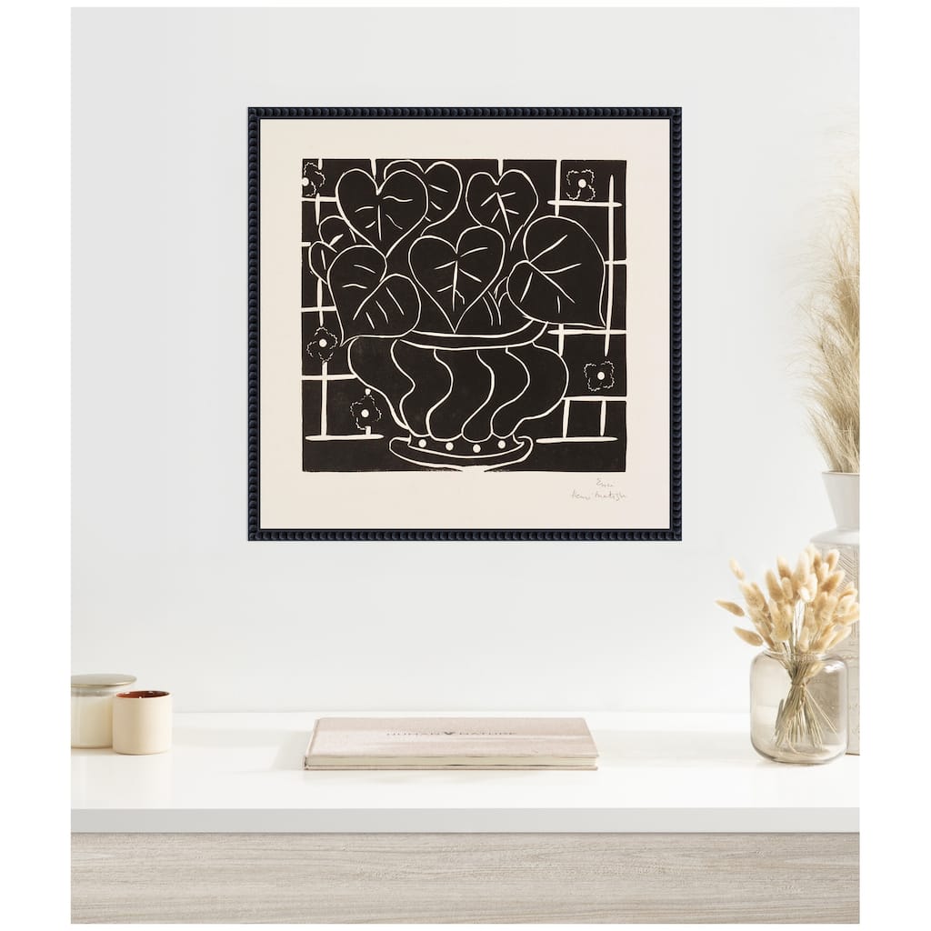 Kate and Laurel Corbeille de begonias 1938 Henri Matisse by Nostalgia Prints Framed Canvas Wall Art Print