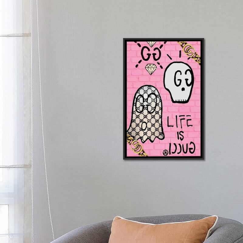 iCanvas "Life Is Gucci" by Julie Schreiber Framed Canvas Print