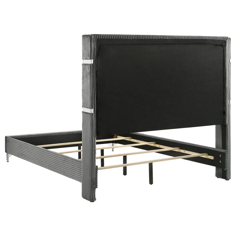 Lucia 61-inch Upholstered Eastern King Wingback Bed