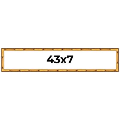 43x7 Frame Gold Bamboo Picture Frame Modern Photo Frame Includes UV Acrylic Shatter Guard Front Acid Free Foam Backing Board