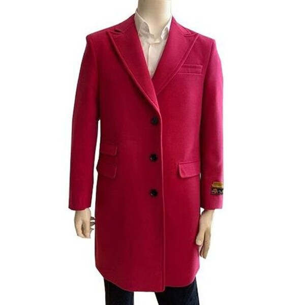 pink wool car coat